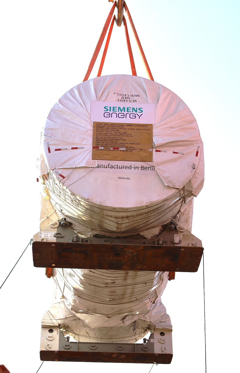 Первая газовая турбина установлена в главном корпусе «ПГУ Туркестан»