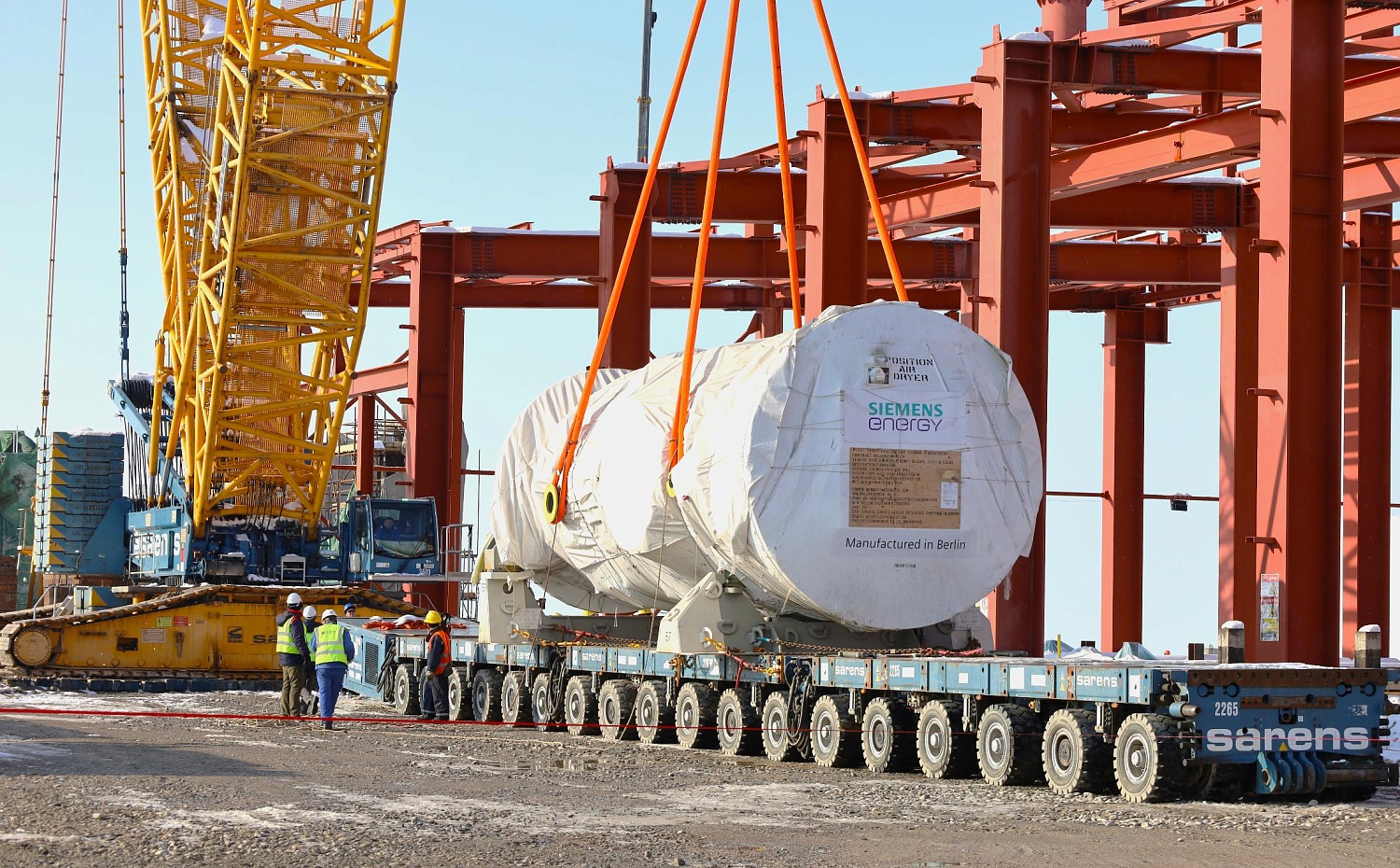 Последняя 4-я газовая турбина ПГУ - на месте! 