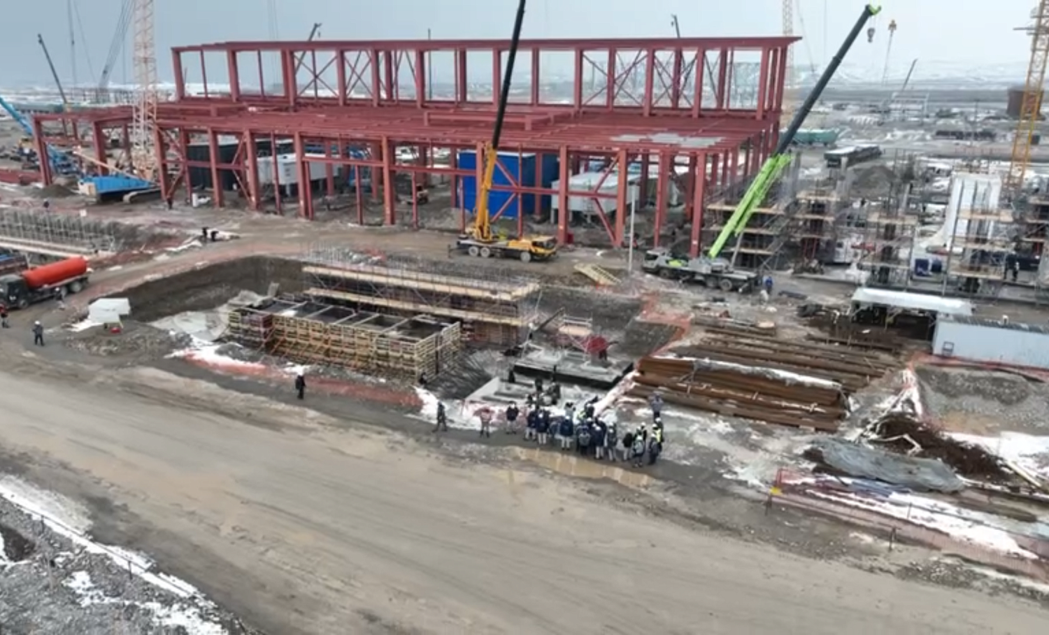 Руководство АО ФНБ «Самрук-Қазына» и АО «Samruk-Kazyna Construction» посетило площадку проекта «ПГУ Туркестан»