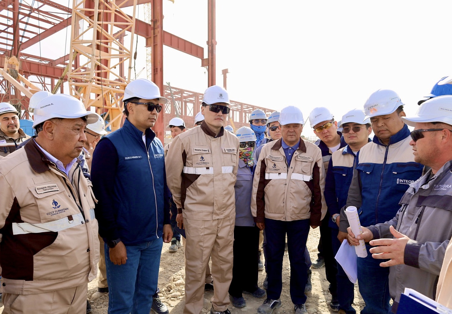 На площадке ПГУ Туркестан началась подготовка к узловой сборке ключевого оборудования