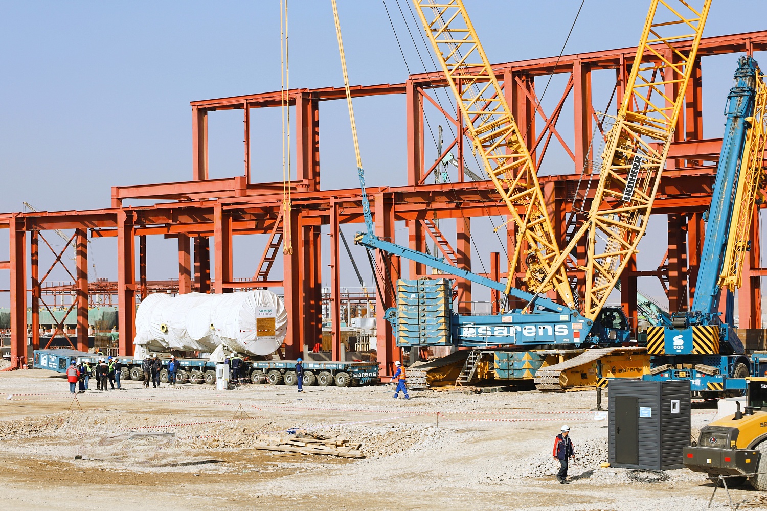 Первая газовая турбина установлена в главном корпусе «ПГУ Туркестан»